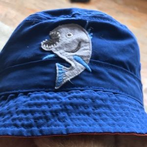 Baby gap toddler hat with fish detail.